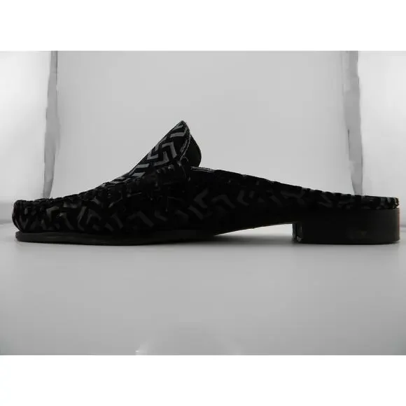 Sesto Meucci Women's Black Leather Slides Slip On Mules Made in Italy Size 11 N - Picture 9 of 11